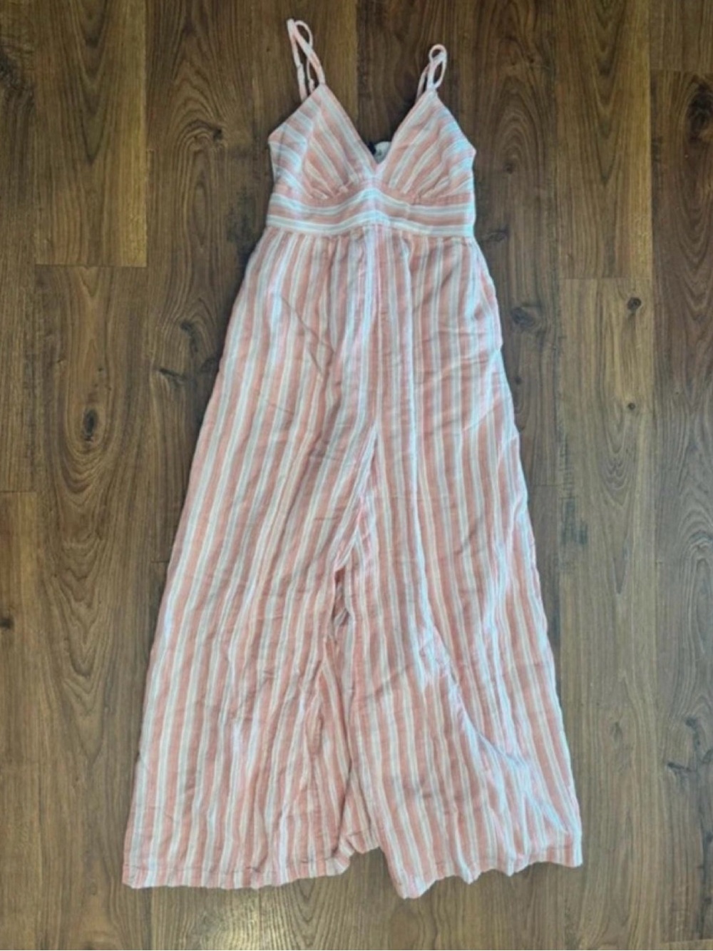 American Eagle Outfitters Pink and White Striped Girls One-Piece Jumpsuit